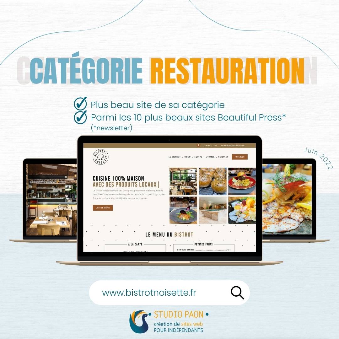 plus beau site wordpress drome : le site de Chez Mon Jules restaurant à Vesc