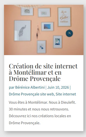 creation-site-internet-montelimar-blog Article de blog avec comme illustration le mur du bureau de Studio Paon: création de site internet pour Montélimar depuis Dieulefit