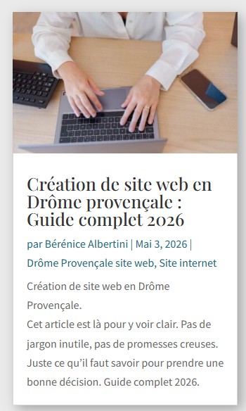 Guide complet 2026 sur la création de site web en drome provencale
